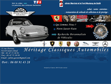 Tablet Screenshot of heritageclassiquesautomobiles.com